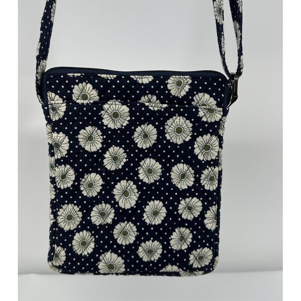 Bella Taylor Mini Crossbody Bag Purse Blue Daisy Cotton ID Card Adjustable Strap - Picture 5 of 16